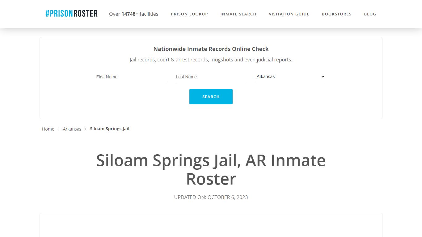 Siloam Springs Jail, AR Inmate Roster - Prisonroster